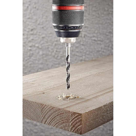 Punte Trapano per Legno Ø 3-8 mm Esagonale Wolfcraft Set 5 pz