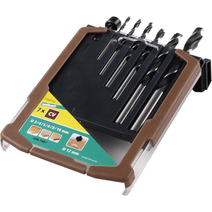 Set 6 Punte per Legno Ø 3–10 mm con Svasatore Wolfcraft