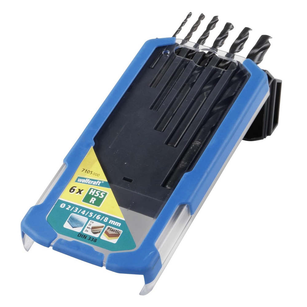 Set Punte Trapano per Ferro in HSS Rullate Wolfcraft Ø 3 - 10 mm