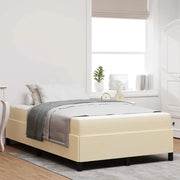 vidaXL Letto a molle Crema e Nero 120 x 200 cm