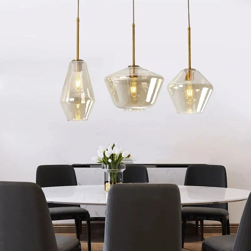 Lampada Da Soffitto Di Vetro APP439-1CP Amber