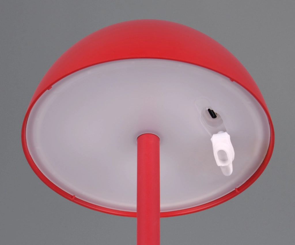 Lampada da tavolo LED 2W ricaricabile Ricardo rossa
