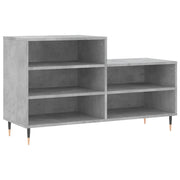 Scarpiera | Mobile per scarpe Grigio Cemento 102x36x60 cm in Legno Multistrato