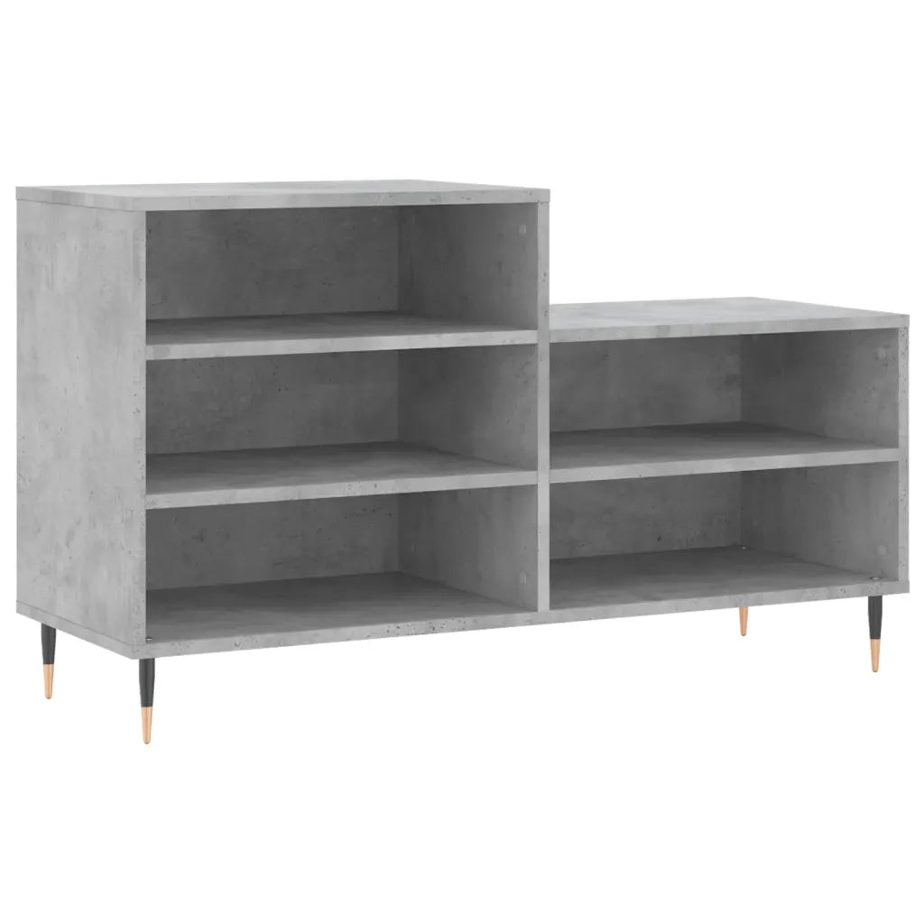 Scarpiera | Mobile per scarpe Grigio Cemento 102x36x60 cm in Legno Multistrato