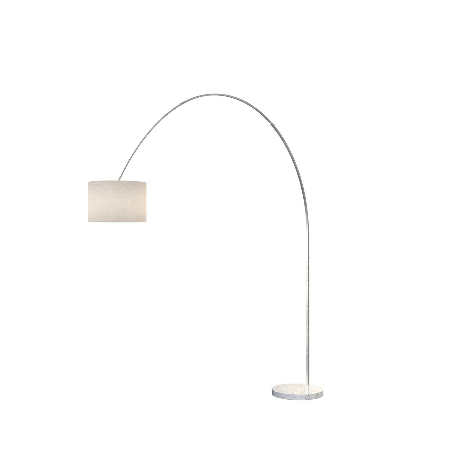 Piantana Contemporanea Turning Marmo E Tessuto Bianco 1 Luce E27