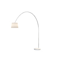Piantana Contemporanea Turning Marmo E Diffusore Bianco1 Luce E27