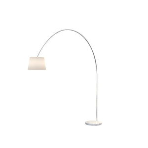 Piantana Contemporanea Turning Marmo E Diffusore Bianco1 Luce E27