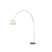 Piantana Contemporanea Turning Marmo Nero Diffusore Bianco 1 Luce E27