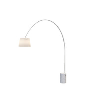 Piantana Contemporanea Turning Marmo Cilindro E Diffusore Bianco 1 Luce E27