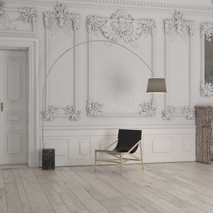 Piantana Contemporanea Turning Marmo Cilindro E Diffusore Nero 1 Luce E27