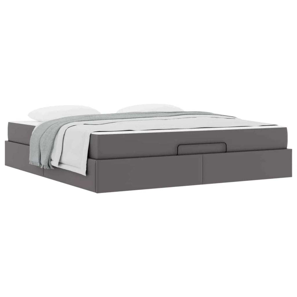 Struttura letto con materasso Altro 2 pcs Grigio PVC 3399439