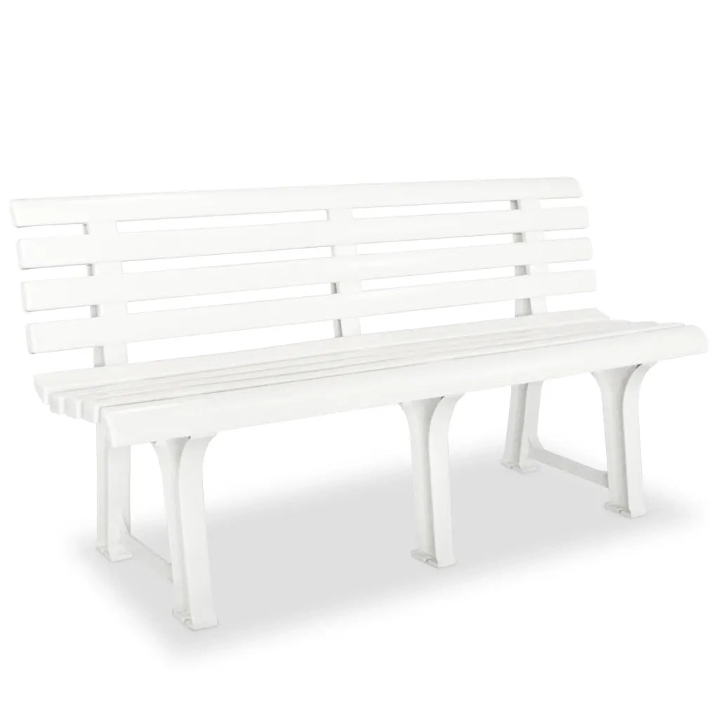 Panchina da Giardino 145,5 cm in Plastica Bianca