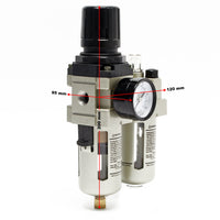 Unità di manutenzione aria compressa Filtro Regolatore pressione Separatore acqua 12,91mm