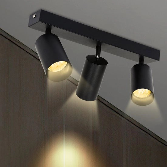 Lampada da soffitto moderna con 3 punti di luce regolabili - illuminazione a sfera regolabile - design industriale