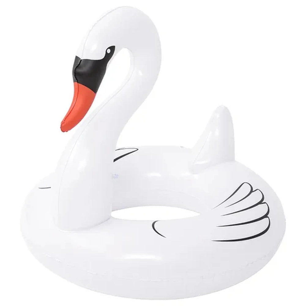 Trade Shop - Salvagente Gonfiabile A Forma Di Cigno Bianco Galleggiante Mare 104x104x96cm 016149 -