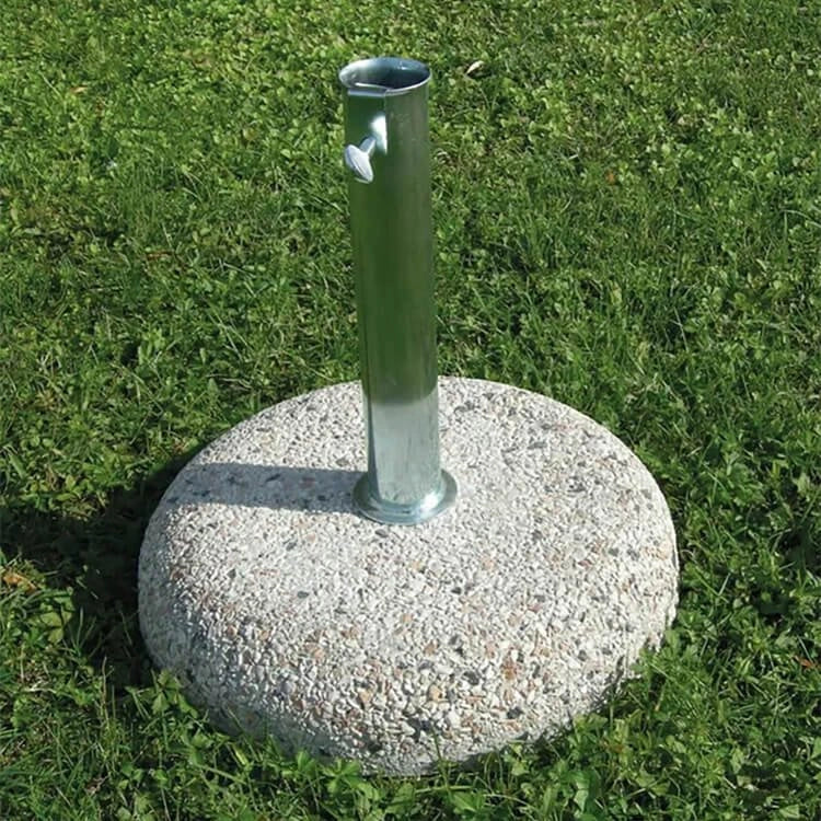 Base ombrellone palo centrale kg 55 con tubo diametro 58 mm in acciaio cemento - BASE