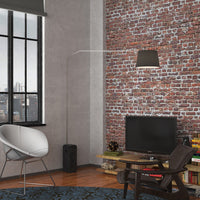 Piantana Contemporanea Slope Marmo E Diffusore Tessuto Nero 1 Luce E27