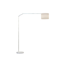 Piantana Contemporanea Slope Marmo Piatto E Tessuto Bianco 1 Luce E27