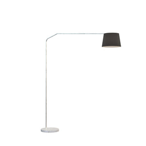 Piantana Contemporanea Slope Marmo Piatto Bianco Diffusore Nero 1 Luce E27