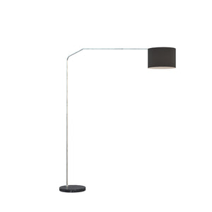 Piantana Contemporanea Slope Marmo Piatto E Tessuto Nero 1 Luce E27