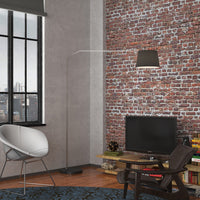 Piantana Contemporanea Slope Marmo Piatto E Diffusore Nero 1 Luce E27