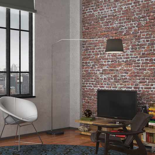 Piantana Contemporanea Slope Marmo Piatto E Diffusore Nero 1 Luce E27