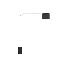 Piantana Contemporanea Slope Marmo Cilindro E Tessuto Nero 1 Luce E27