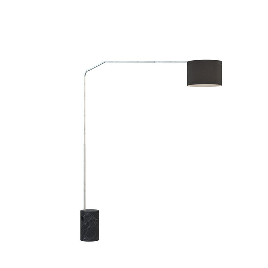 Piantana Contemporanea Slope Marmo Cilindro E Tessuto Nero 1 Luce E27