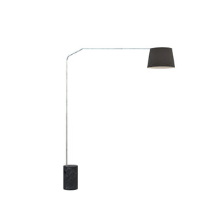 Piantana Contemporanea Slope Marmo Cilindro Nero Diffusore Nero 1 Luce E27