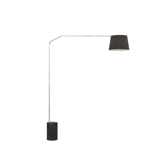 Piantana Contemporanea Slope Marmo Cilindro Nero Diffusore Nero 1 Luce E27
