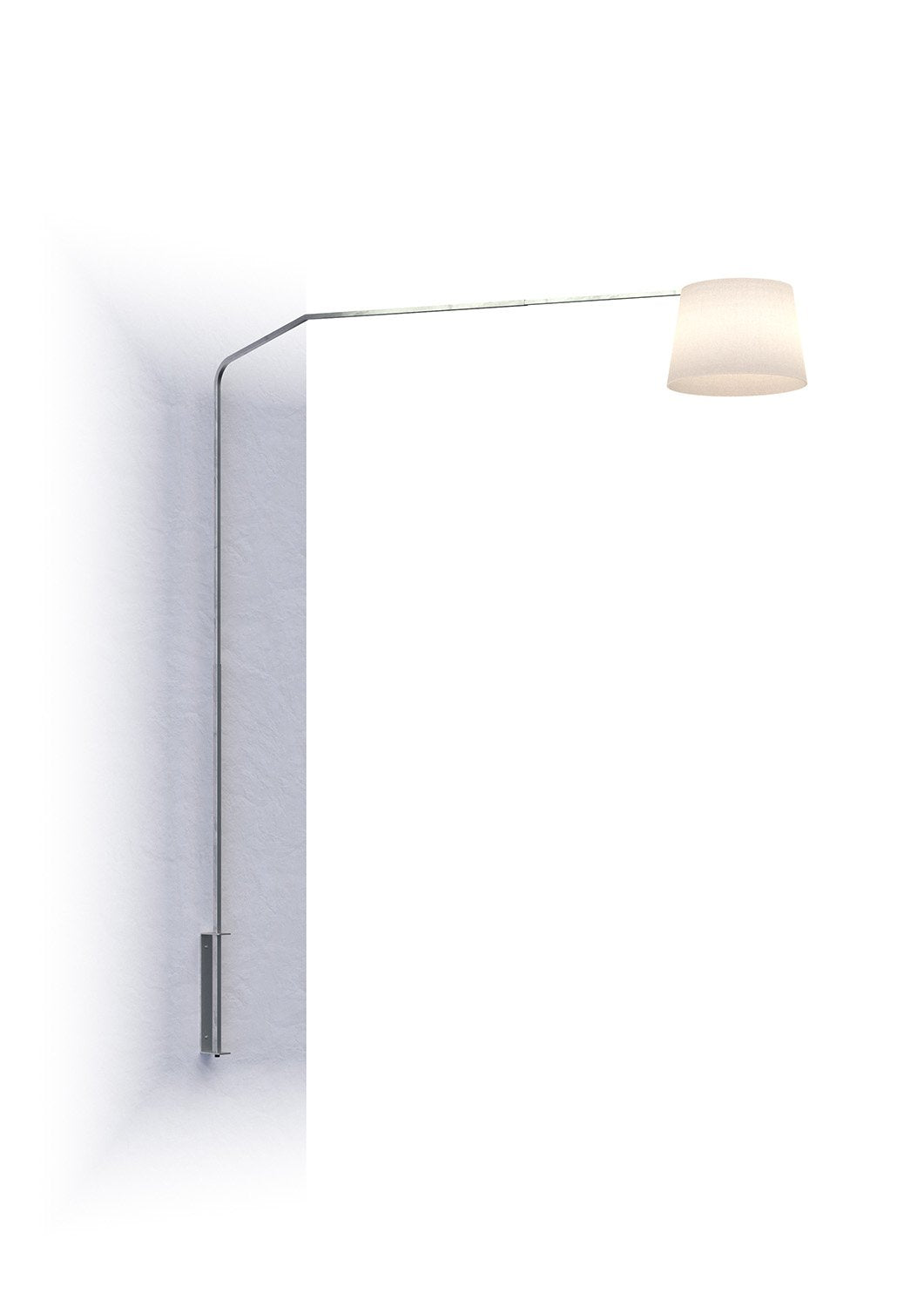 Piantana Contemporanea Slope Metallo Cromo Diffusore Bianco 1 Luce E27