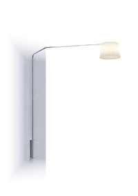 Piantana Contemporanea Slope Metallo Cromo Diffusore Bianco 1 Luce E27