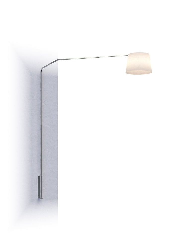 Piantana Contemporanea Slope Metallo Cromo Diffusore Bianco 1 Luce E27