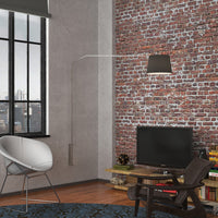 Piantana Contemporanea Slope Metallo Cromo Diffusore Nero 1 Luce E27