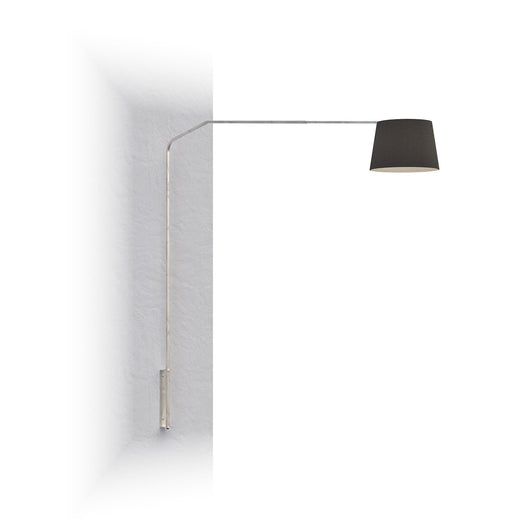 Piantana Contemporanea Slope Metallo Cromo Diffusore Nero 1 Luce E27