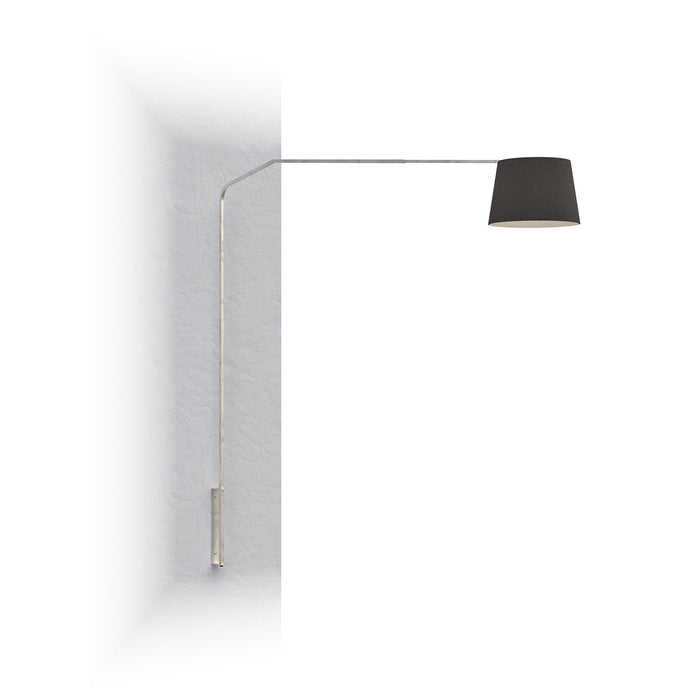 Piantana Contemporanea Slope Metallo Cromo Diffusore Nero 1 Luce E27