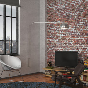 Piantana Contemporanea Slope Metallo Cromo 1 Luce E27