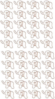 Clip per carta 40 pezzi - Clip per carta a forma di elefante - Clip per carta in metallo - Clip per carta rosso oro - Bladwijzers - Contenitore ben definito