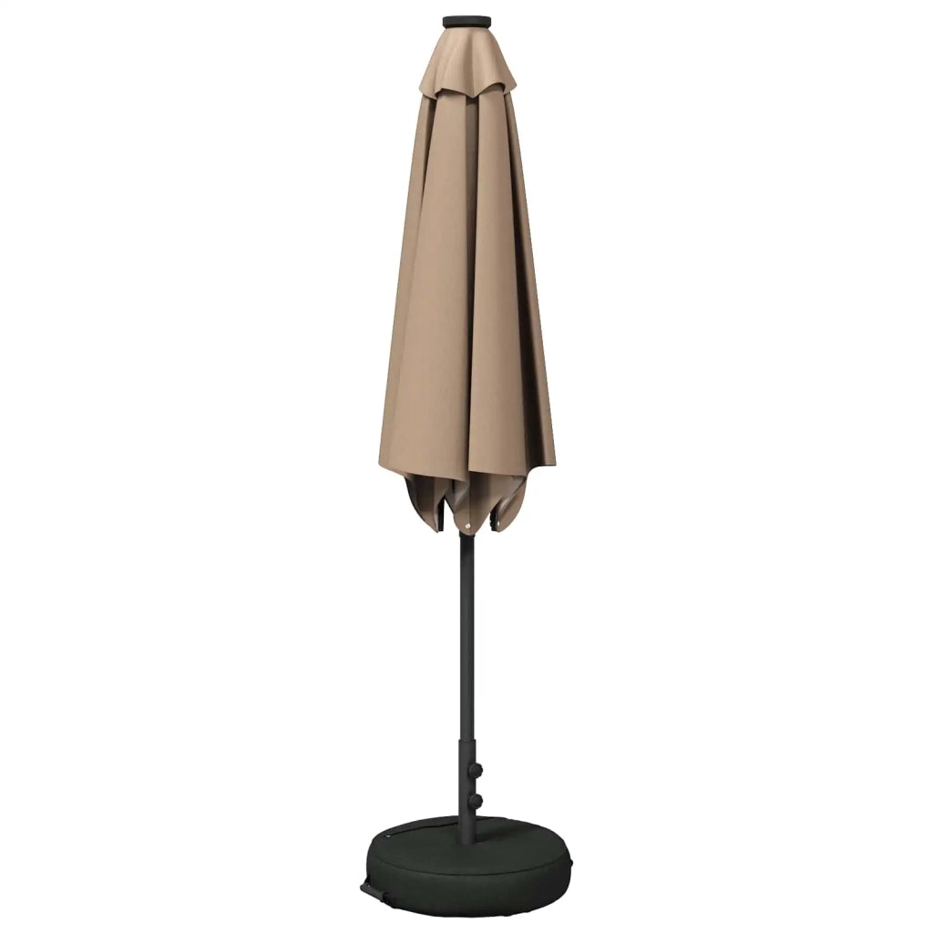 Ombrellone da giardino-Parasol da giardino con luci LED e base 270 x 270 cm Poliestere 738357