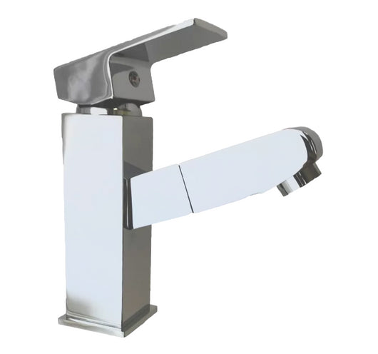 Rubinetto miscelatore lavabo con doccia estraibile