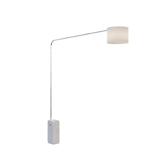 Piantana Contemporanea Corner Marmo Bianco Tessuto Bianco 1 Luce E27