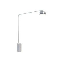 Piantana Contemporanea Corner Marmo Bianco Metallo Cromo 1 Luce E27