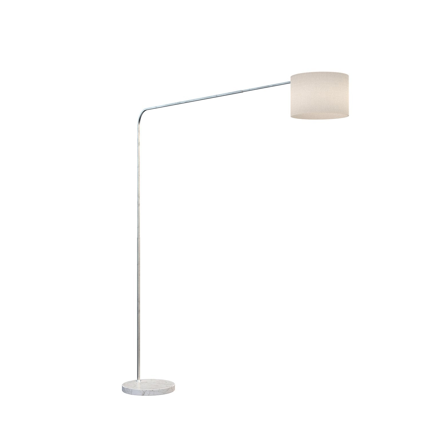 Piantana Contemporanea Corner Marmo Basso Bianco Tessuto Bianco 1 Luce E27