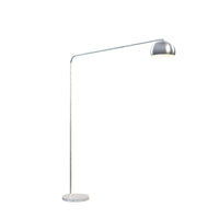 Piantana Contemporanea Corner Marmo Basso Bianco Metallo Cromo 1 Luce E27