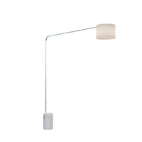Piantana Contemporanea Corner Marmo Alto Bianco Tessuto Bianco 1 Luce E27