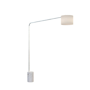 Piantana Contemporanea Corner Marmo Alto Bianco Tessuto Bianco 1 Luce E27