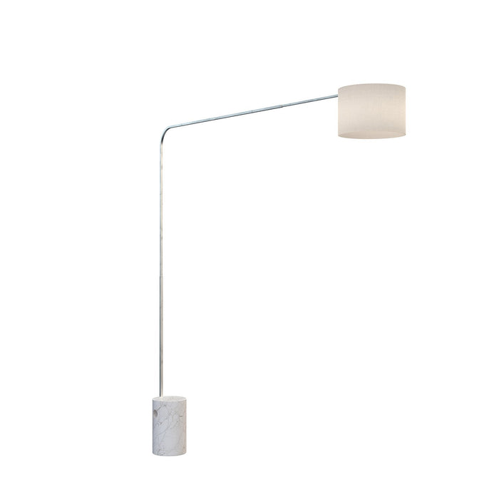 Piantana Contemporanea Corner Marmo Alto Bianco Tessuto Bianco 1 Luce E27