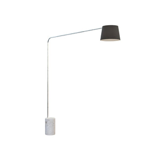 Piantana Contemporanea Corner Marmo Alto Bianco Diffusore Nero 1 Luce E27