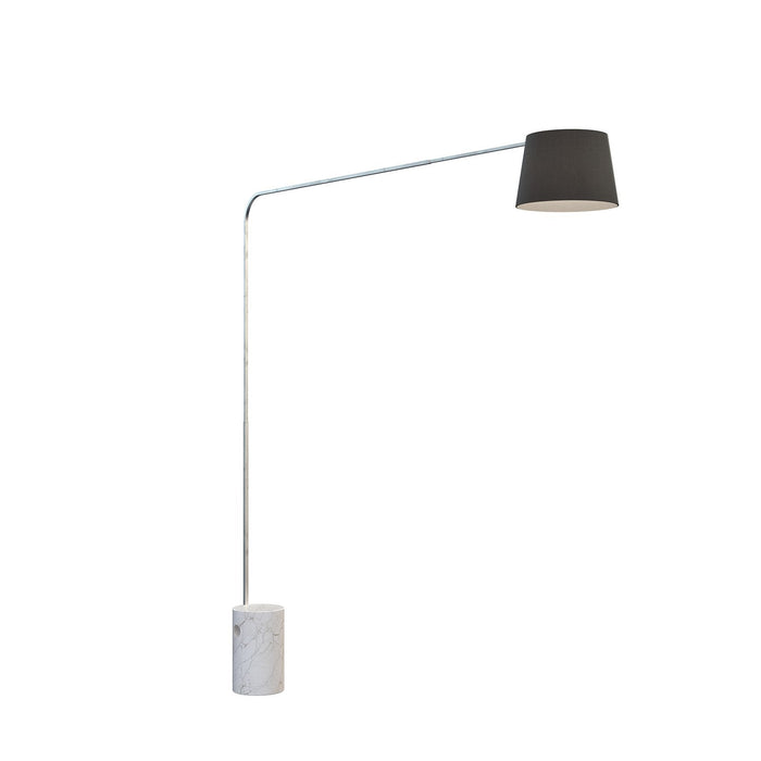 Piantana Contemporanea Corner Marmo Alto Bianco Diffusore Nero 1 Luce E27