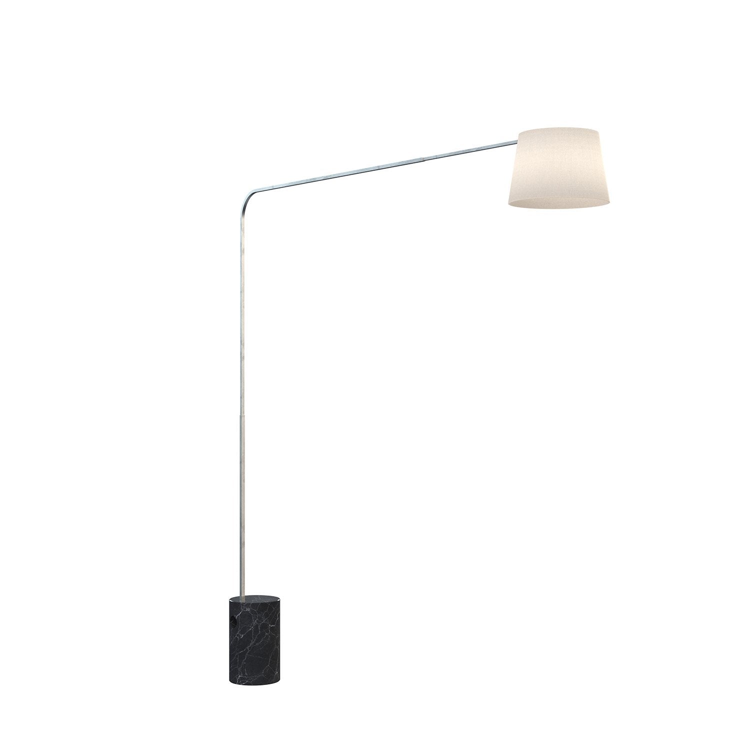 Piantana Contemporanea Corner Marmo Alto Nero Diffusore Bianco 1 Luce E27